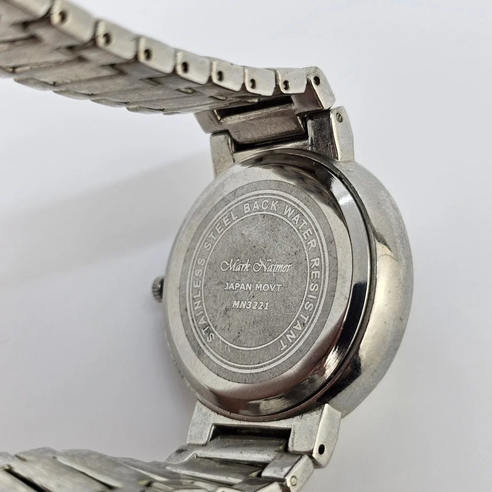 34MM Women's Watch Cream Dial Gray Bracelet Band 7.5